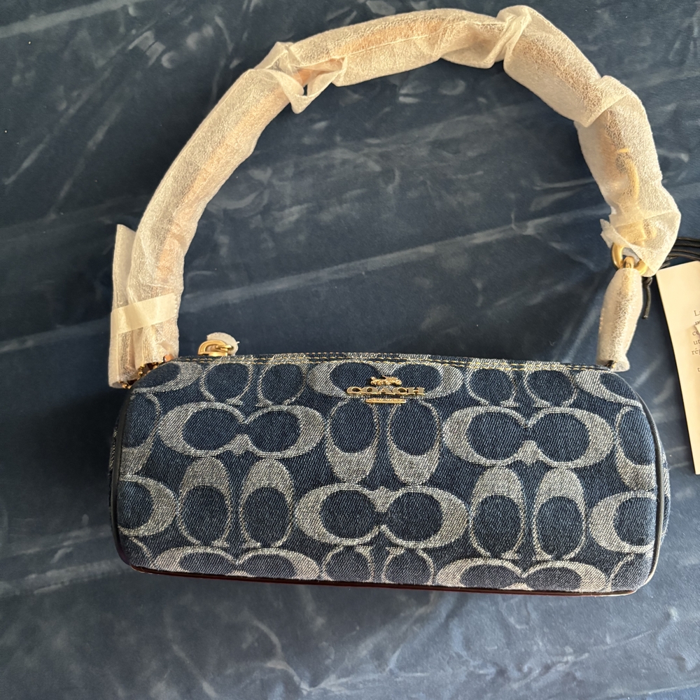 Coach Nolita Mini Barrel Bag In Signature Denim CZ459